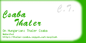 csaba thaler business card